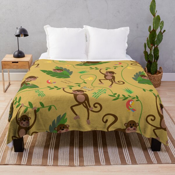 Item preview, jumping cheeky monkeys yellow 03 designed and sold by Arch4Design.