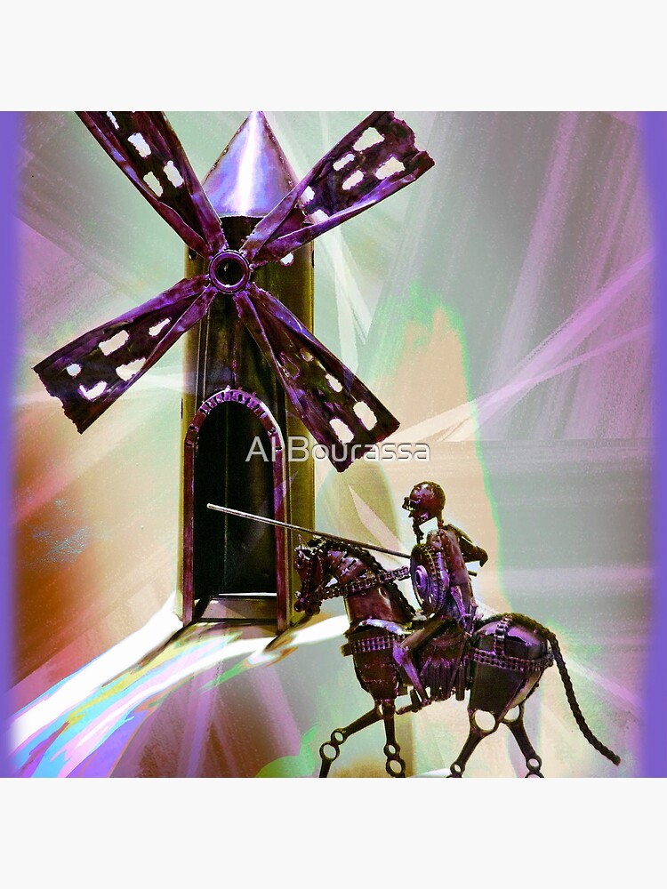 Don Quixote Tilting At Windmills II by alabca