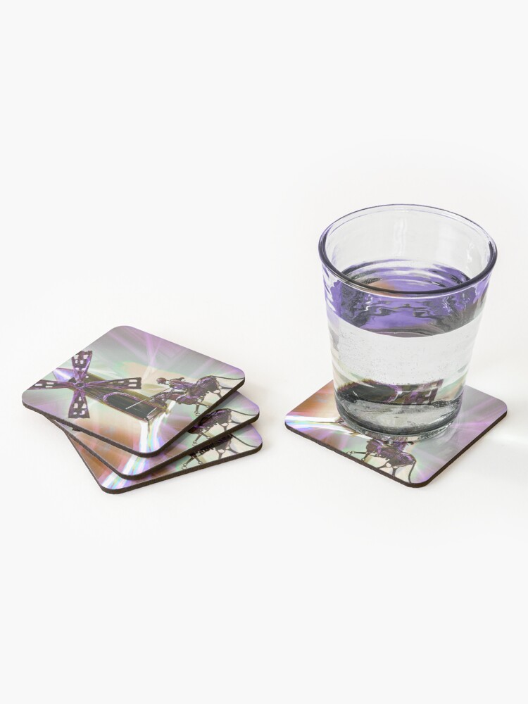 Alternate view of Don Quixote Tilting At Windmills II Coasters (Set of 4)