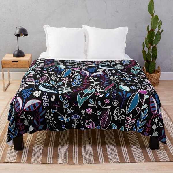 Item preview, Vibrant Midnight Nature Doodle designed and sold by TigaTiga.