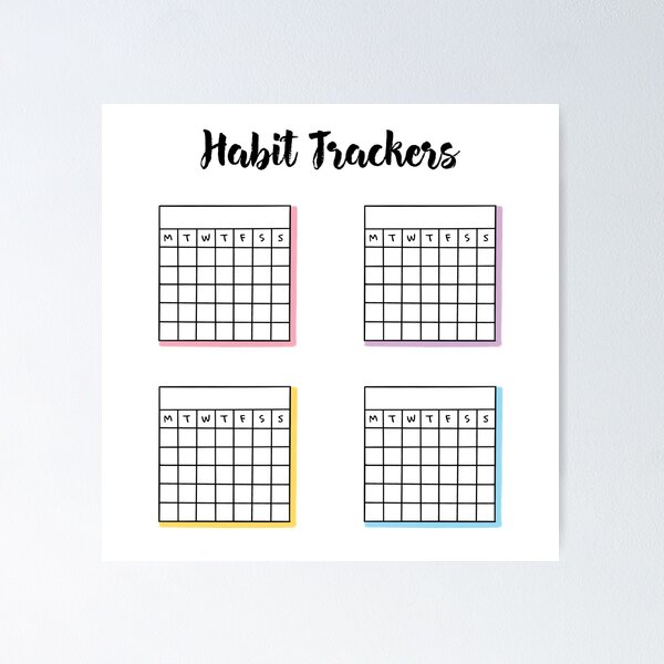 Rose Habit Trackers for Bullet Journaling Sticker for Sale by noryushi