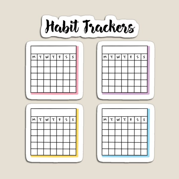 Magnetic 13x17 Habit Tracker Journal Calendar  Track Your Habits and  Reach Your Goals –