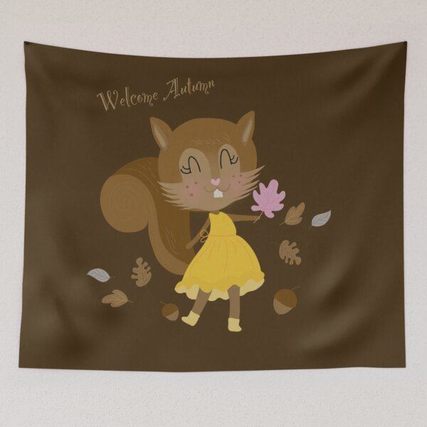 Item preview, Welcome Autumn Squirrel Girl designed and sold by Arch4Design.