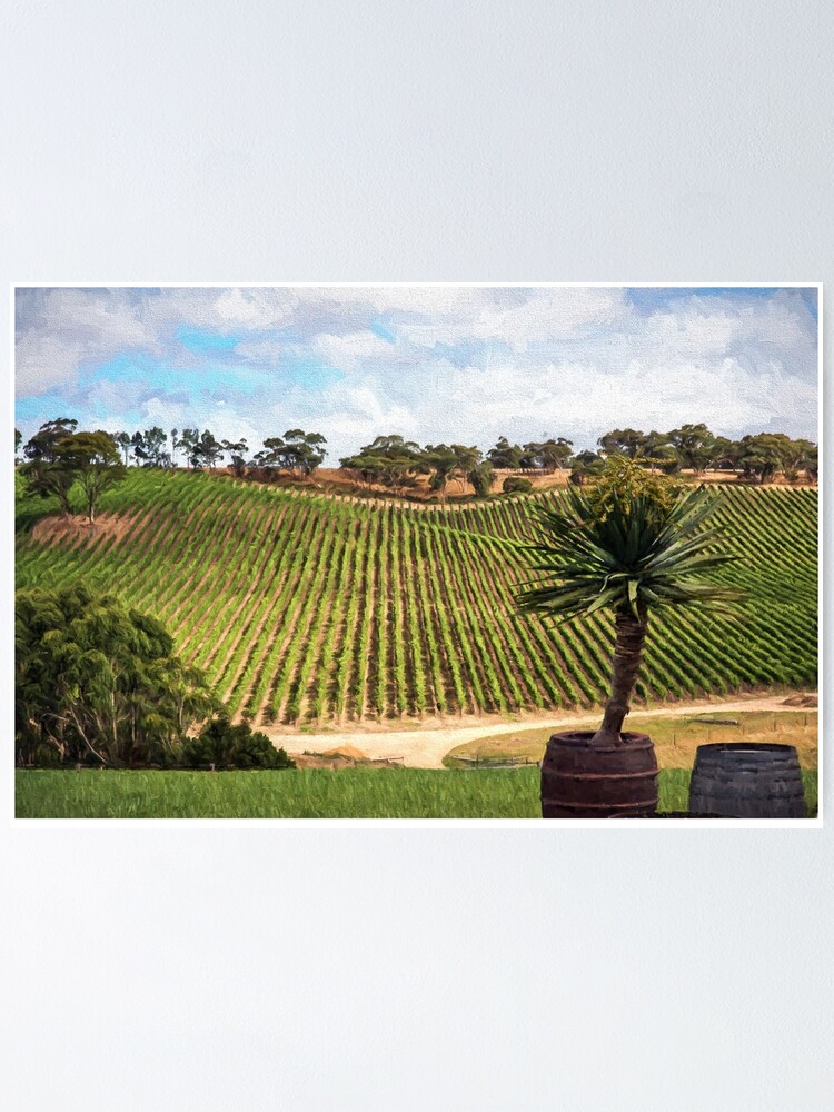Alternate view of Southern Vineyard (digital painting) Poster