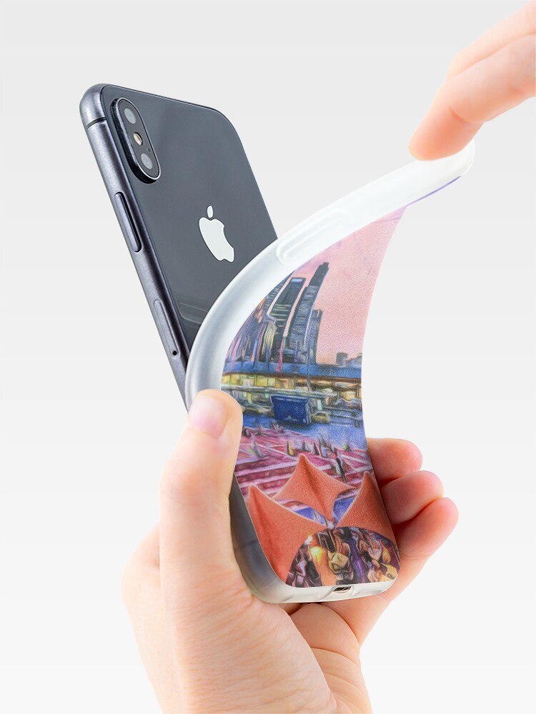 Alternate view of City Sunset II (digital painting) iPhone Case & Cover