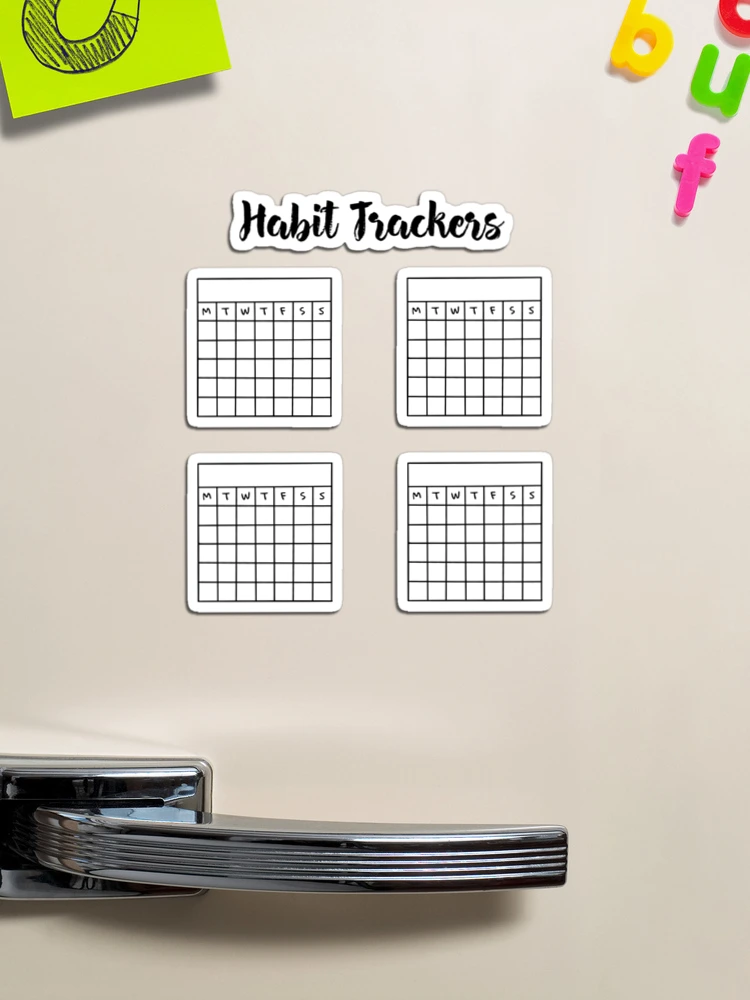 Magnetic Habit Tracker Journal Calendar 13”x17” with Markers