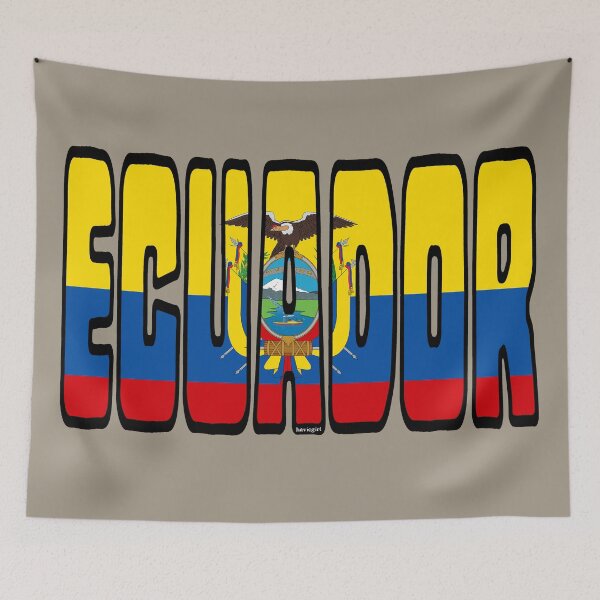 Item preview, Ecuador Font with Ecuadorian Flag designed and sold by Havocgirl.