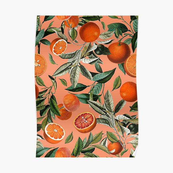 Vintage Fruit Pattern XII Poster