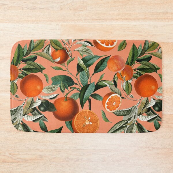 Vintage Fruit Pattern XII Bath Mat