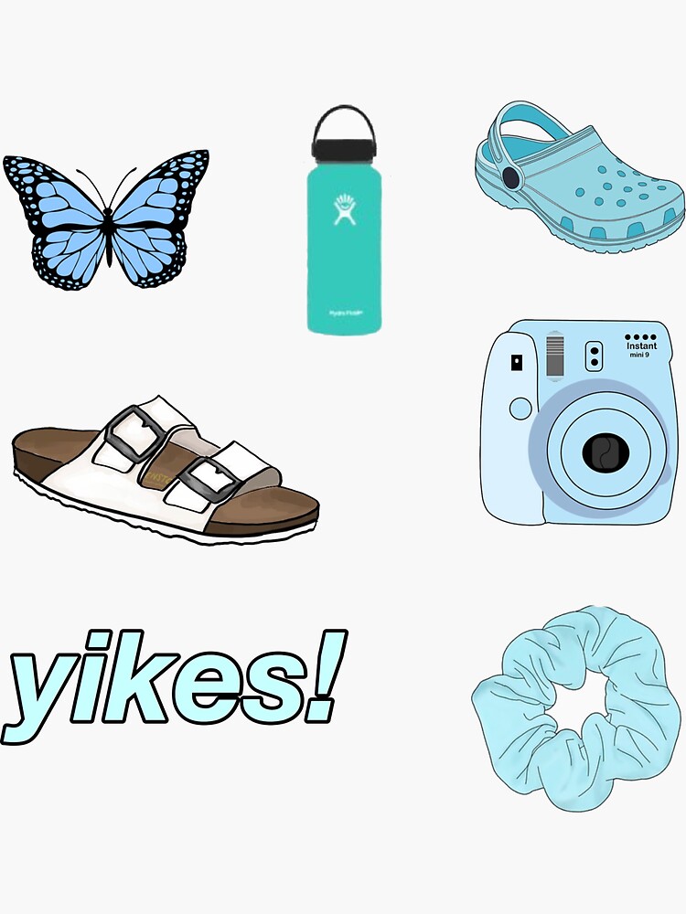 blue vsco sticker pack sticker by chloeistrash redbubble