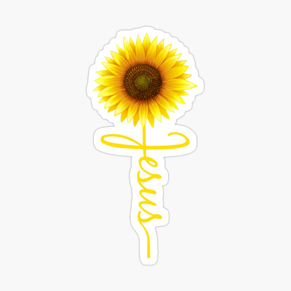 Imán «Girasol amarillo de Jesús, cita cristiana, refrán cristiano» de  ChristianLife | Redbubble