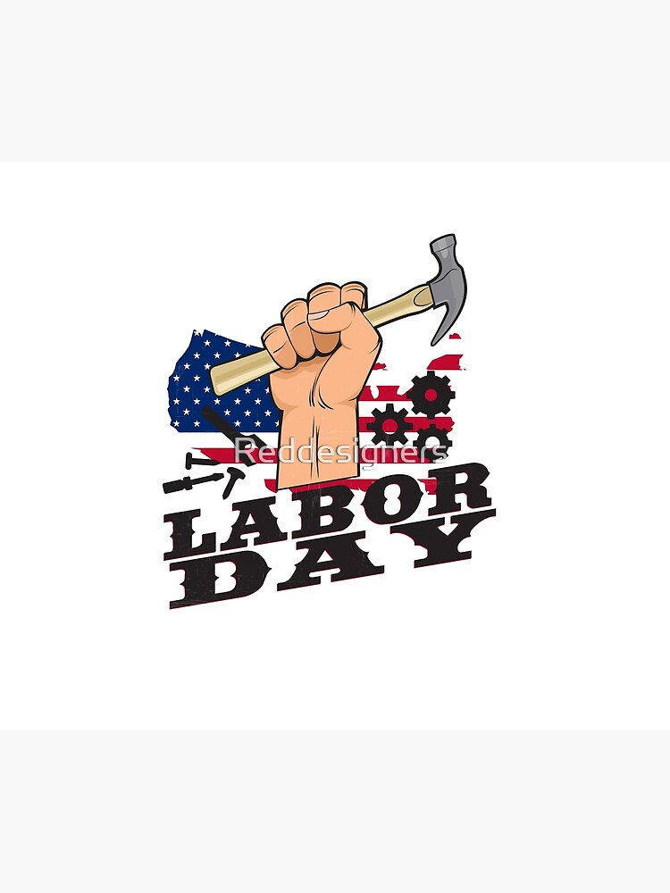 "Labor Day Labor Day USA America Holiday Gift Idea" Shower Curtain for