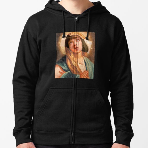 Virgin Mia Damn Pulp Fiction Mia Wallace Camiseta Sudadera con capucha y cremallera