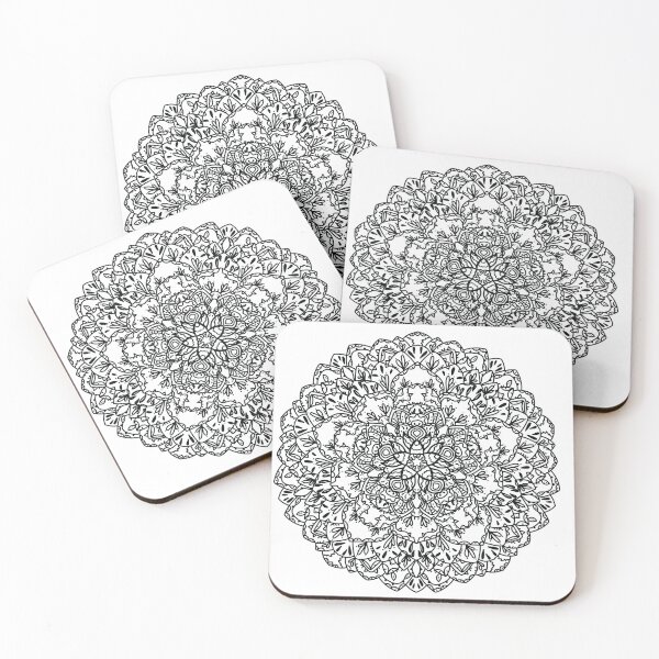 Item preview, Black Line art Mandala designed and sold by Amanda MichelleDesigns.