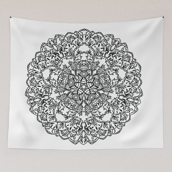 Item preview, Black Line art Mandala designed and sold by Amanda MichelleDesigns.