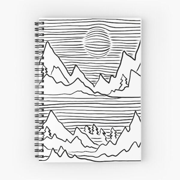 Item preview, 3D Mountains Retro (Black) designed and sold by GoodQuality.