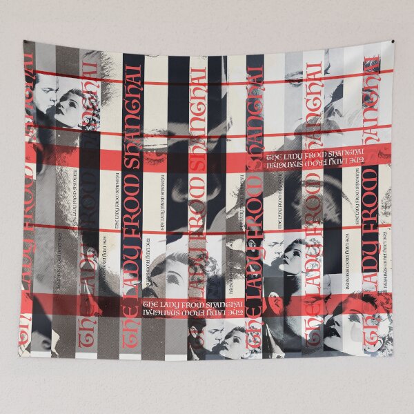 Item preview,  Power and criminal activity. Orson Welles roars with Rita Hayworth in a classic of film noir.
The design by Mallybeau Mauswohn shows the main actors Orson Welles and Rita Hayworth in the film "The Lady of Shanghai" on an abstract collage. Based on the f designed and sold by Mauswohn.
