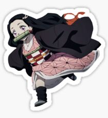 Nezuko Baby Mode Demon Slayer with white outlines Sticker