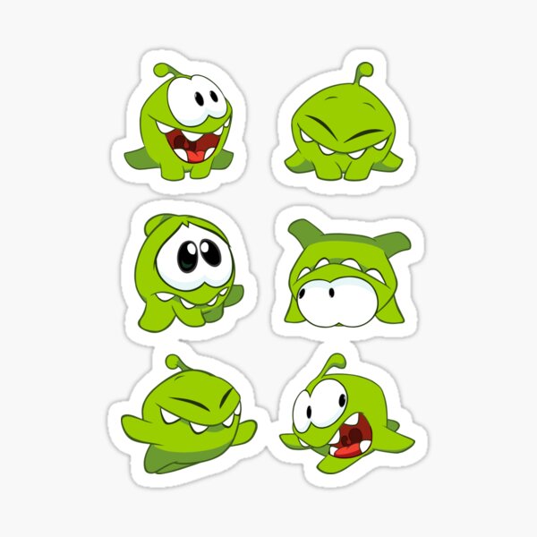 Cut The Rope Stickers Redbubble - devil om nom roblox