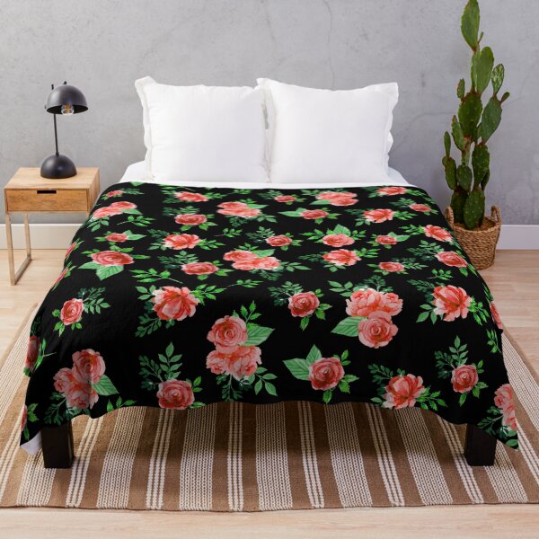 Item preview, Roses Pattern on Black Background designed and sold by Arch4Design.