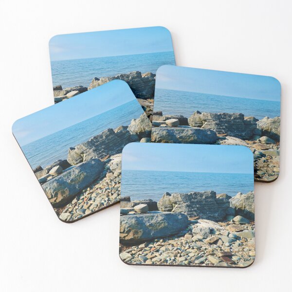 Item preview, Pebbles & Rocks Beach With Ocean View - Coastal Scenery - Aberaeron designed and sold by Harmony Of The Mind.