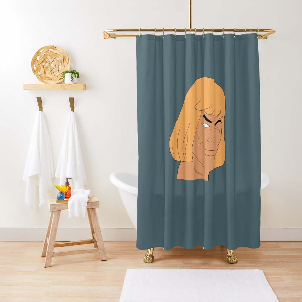 "HeMan" Shower Curtain for Sale by SlinkyReebs Redbubble