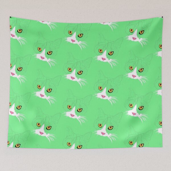 Item preview, Hand drawn of cat curiosity designed and sold by ilse parra recio.