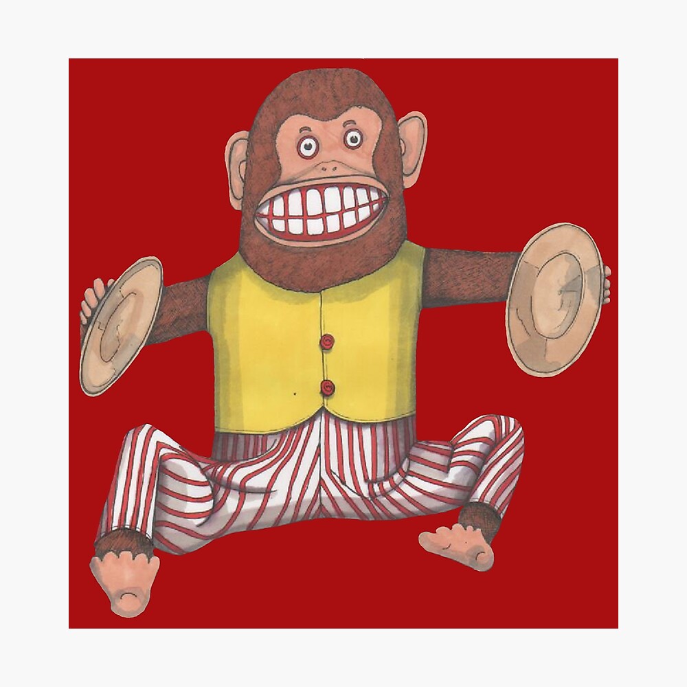 vintage clapping monkey
