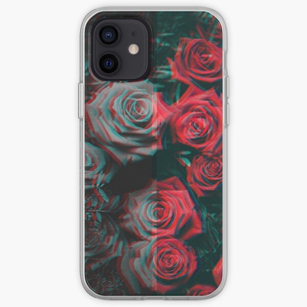 trippy drained roses iPhone Soft Case