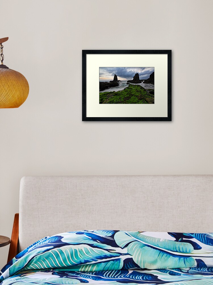 Thumbnail 2 of 7, Framed Art Print, Cloudy kiama Morning designed and sold by Robsteriography.