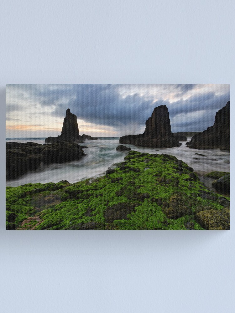 Thumbnail 1 of 3, Canvas Print, Cloudy kiama Morning designed and sold by Robsteriography.