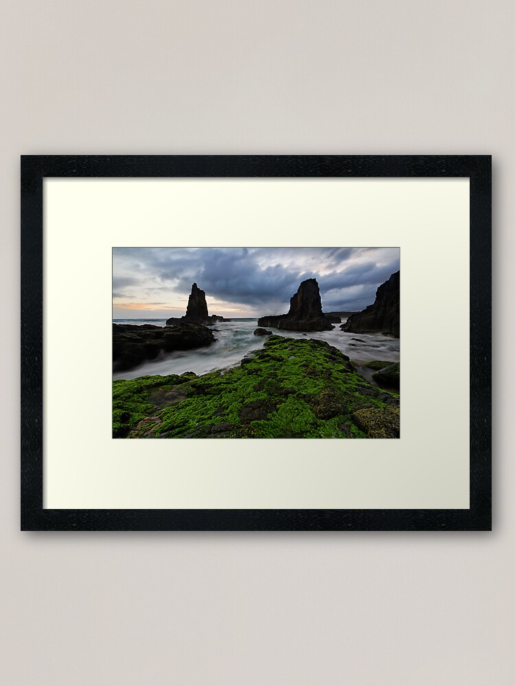Thumbnail 1 of 7, Framed Art Print, Cloudy kiama Morning designed and sold by Robsteriography.