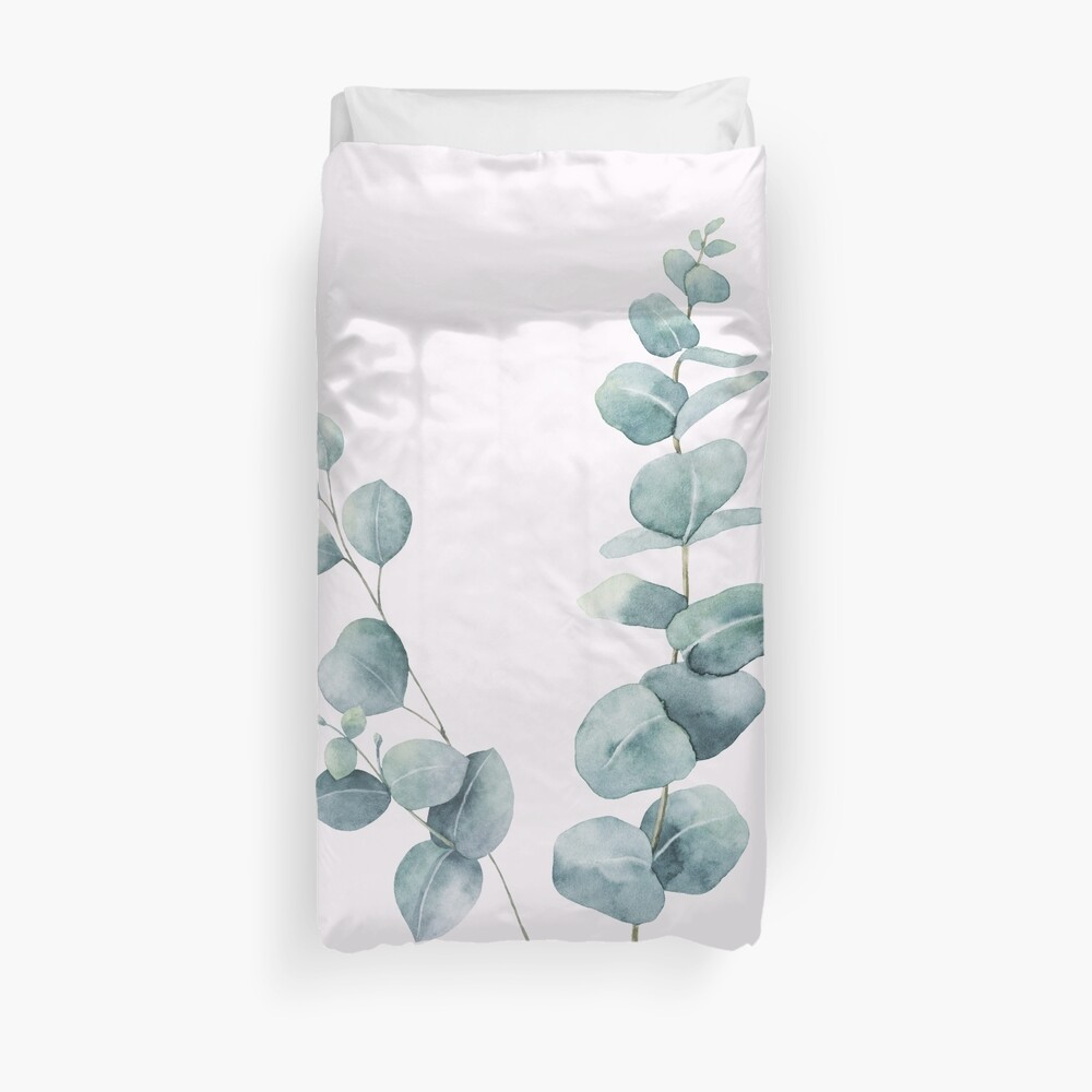 "Eucalyptus Leaves" Duvet Cover by Redbubble