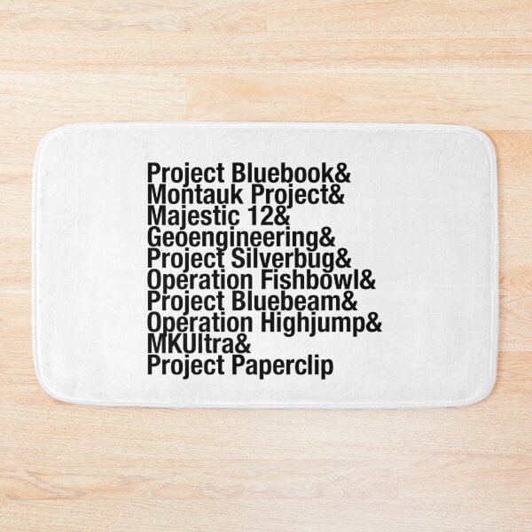 Item preview, Greatest Conspiracies list,  Project Bluebook, UFO's, aliens. Typography list. designed and sold by azule1.