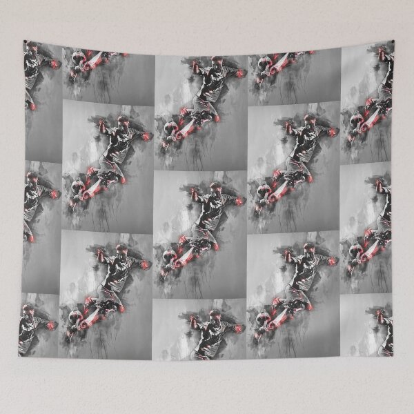 Aperçu de l'œuvre Joueur de football gris avec rouge créée et vendue par Arch4Design.