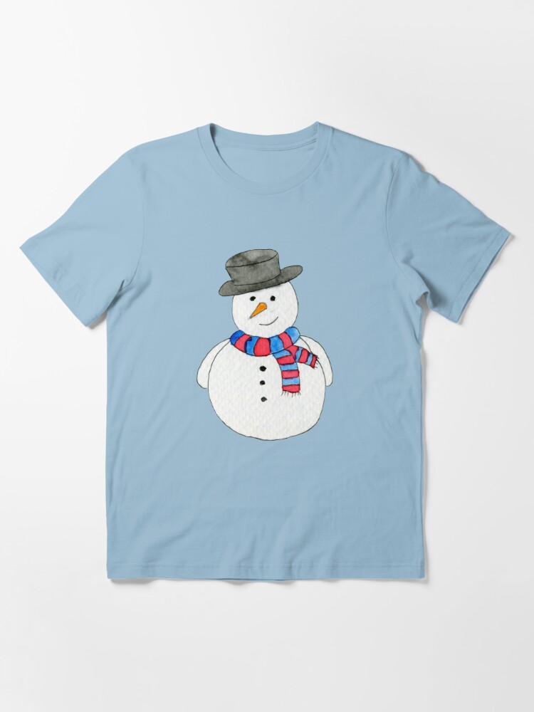 white snowman shirt