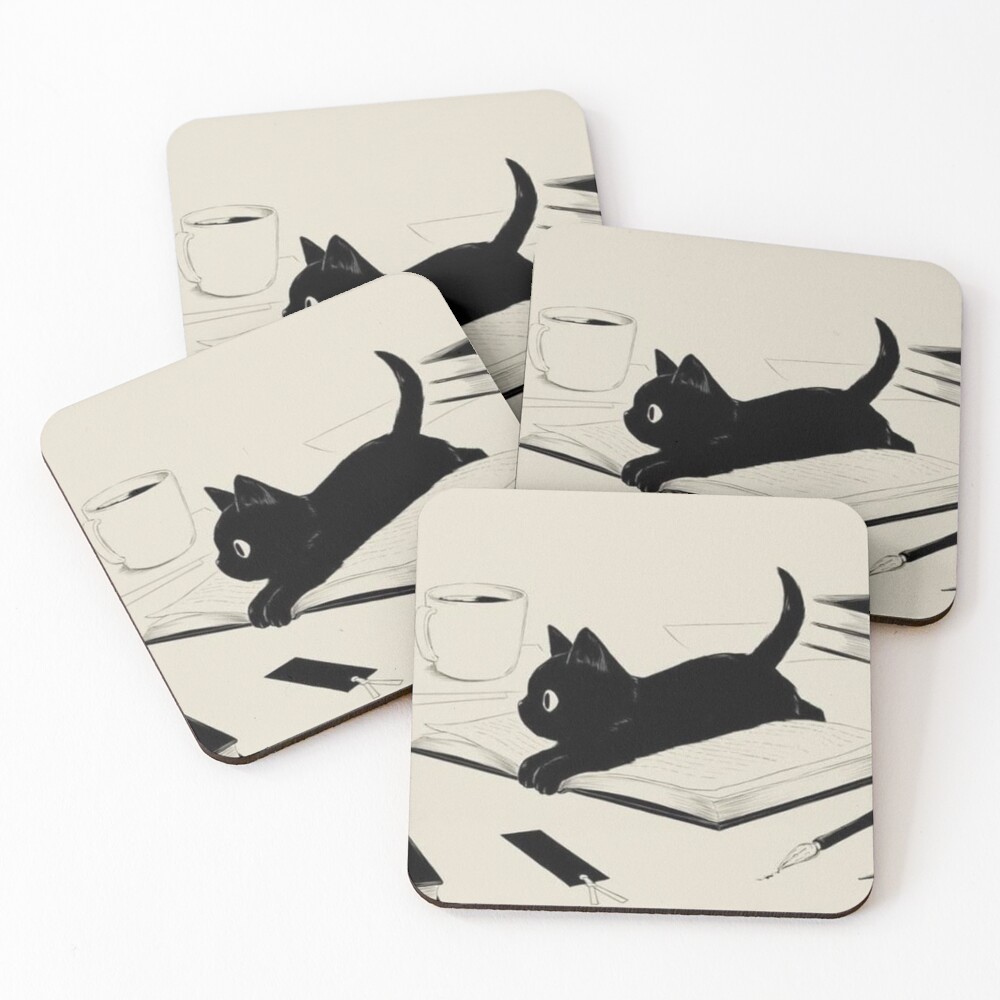 Little Cat Coasters (Set of 4)