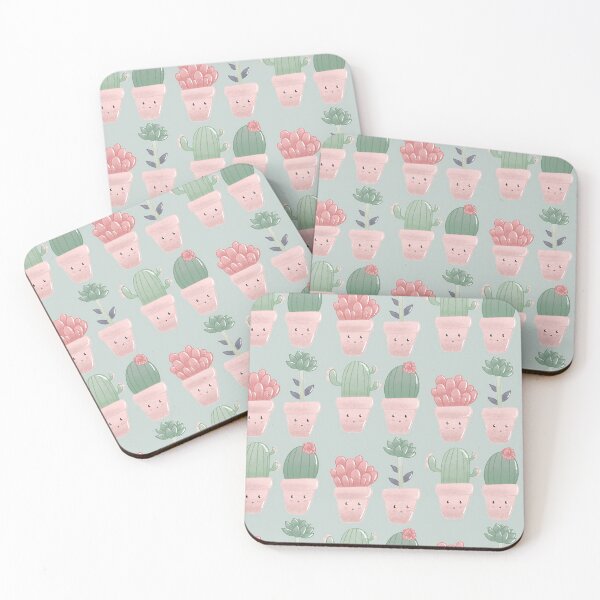 Item preview, Pastel cactus and succulent pattern designed and sold by AliciaBarten.