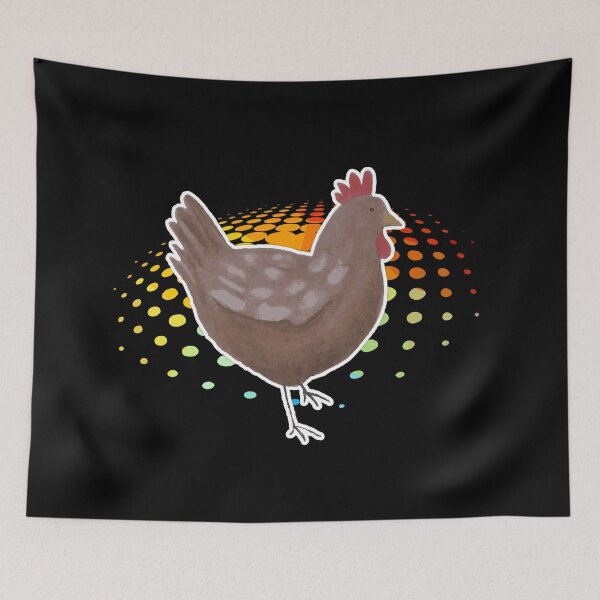 Item preview, Disco chicken design for print designed and sold by Kam-designs.
