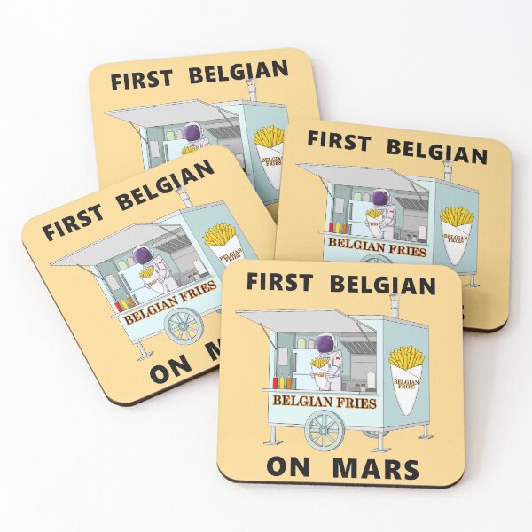 Item preview, First Belgian astronaut on planet Mars selling fries designed and sold by RickTellon.