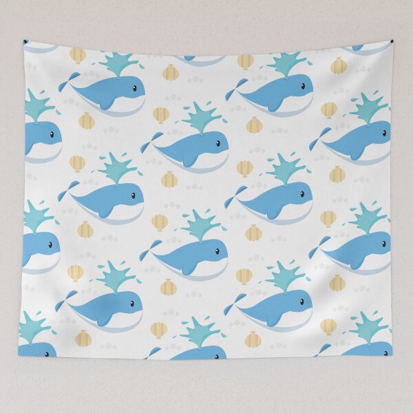 Item preview, Whales Cute Pattern designed and sold by kelnan.