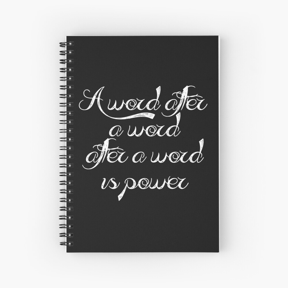 ""Spelling" Margaret Atwood" Spiral Notebook for Sale by linked