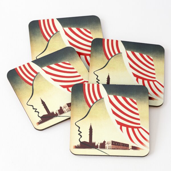 Item preview, Art Deco VENEZIA LIDO Venice Tourism Vintage Italy Travel designed and sold by retroposters.
