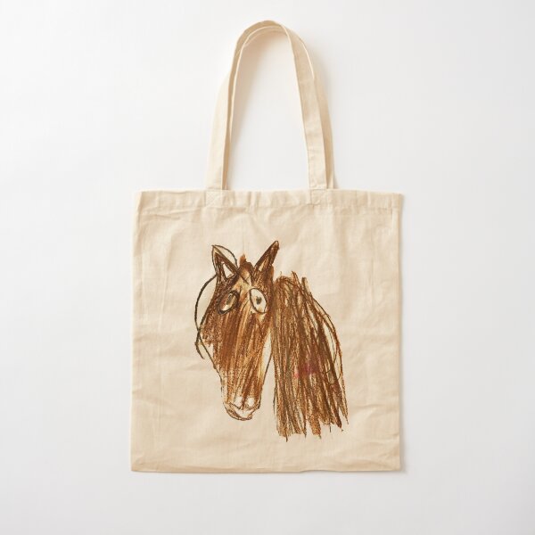Brown Horse in Horseshoe Grocery Travel Reusable Tote Bag
