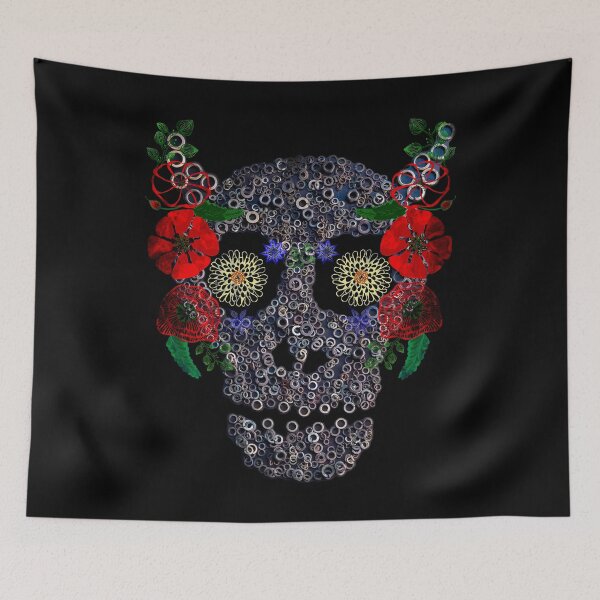 Item preview, Horned Skull & Flowers - Spooky Floral Mechanical Halloween Gift designed and sold by r-silver.