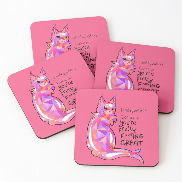 Item preview, "You're Pretty F***ING GREAT" Gemstone Cat designed and sold by thelatestkate.