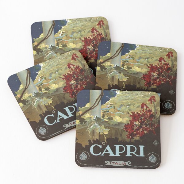 Item preview, CAPRI ITALIA Travel Advertising Wall Art Vintage Italian Art Deco designed and sold by retroposters.