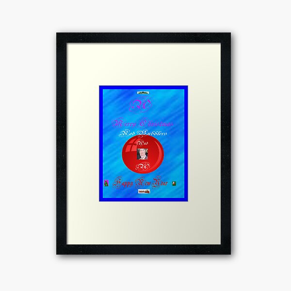 A bubbly Christmas Framed Art Print