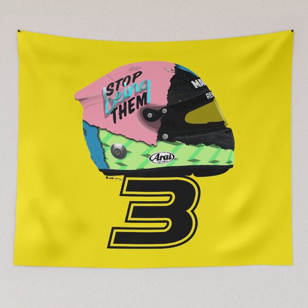 Item preview, Daniel Ricciardo - 2019 Helmet Number 3 designed and sold by JageOwen.