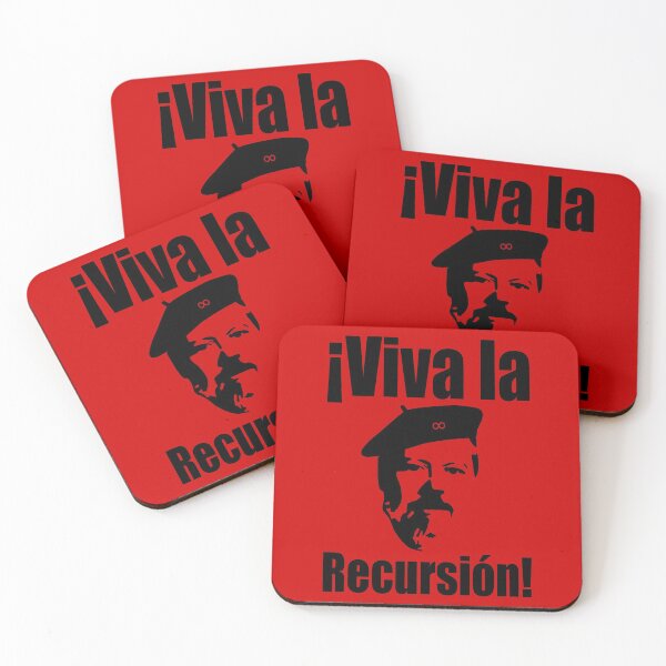 Item preview, Dennis Ritchie: ¡Viva la Recursión! - Black on Red Design for Programmers designed and sold by ramiro.